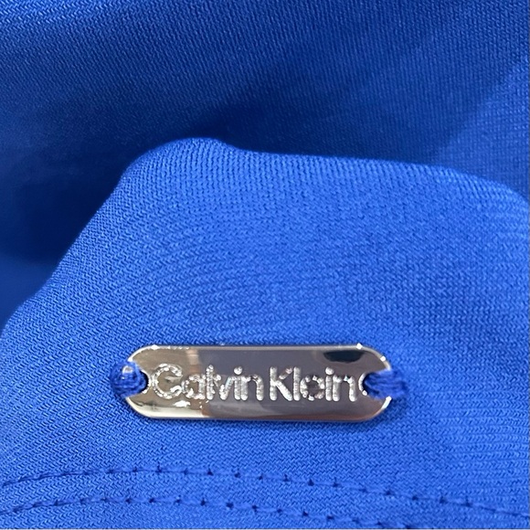 Calvin Klein cowl neck sleeveless top, cobalt blue, Sz Lg- New - Picture 4 of 11